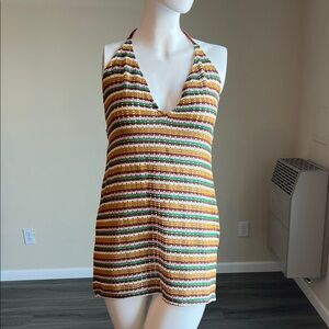 NWOT Wild Fable Sunset Crochet Cover Up Swim Dress.